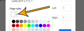 how to change Google Docs page color