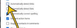 how to disable automatic hyperlinks in Google Docs