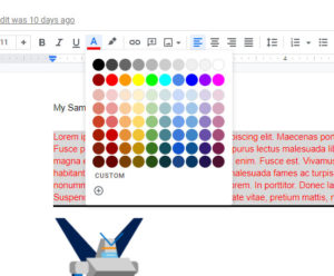 how to switch the color of existing Google Docs text
